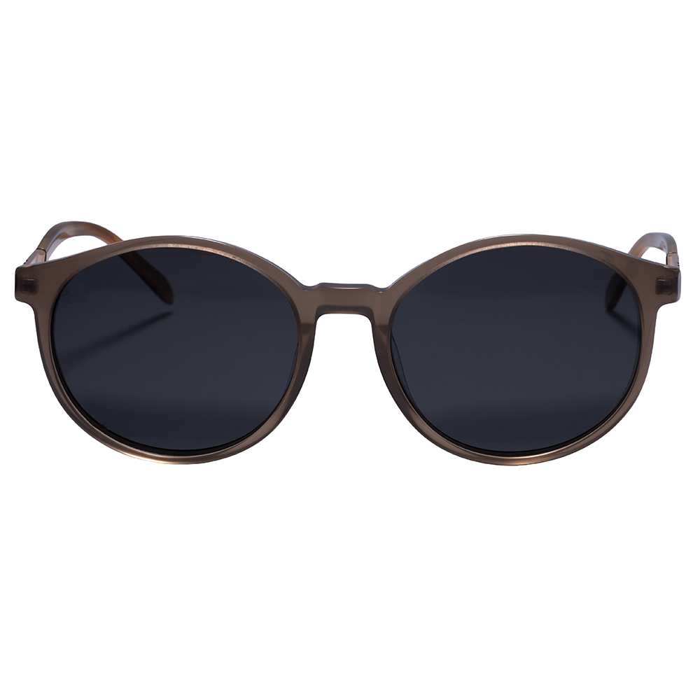 Front view of OpteLux OJO7824 round sunglasses in deep burgundy – Lightweight Semi Rimless Glasses