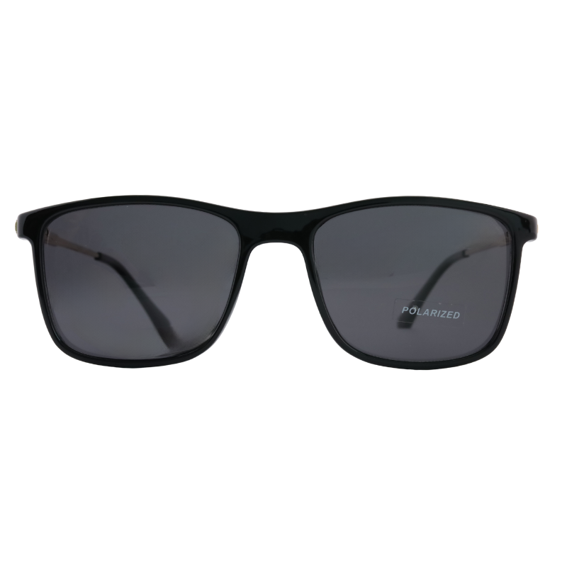 OpteLux OJO8167C1 polarized sunglasses, black frame with dark lenses – front view
