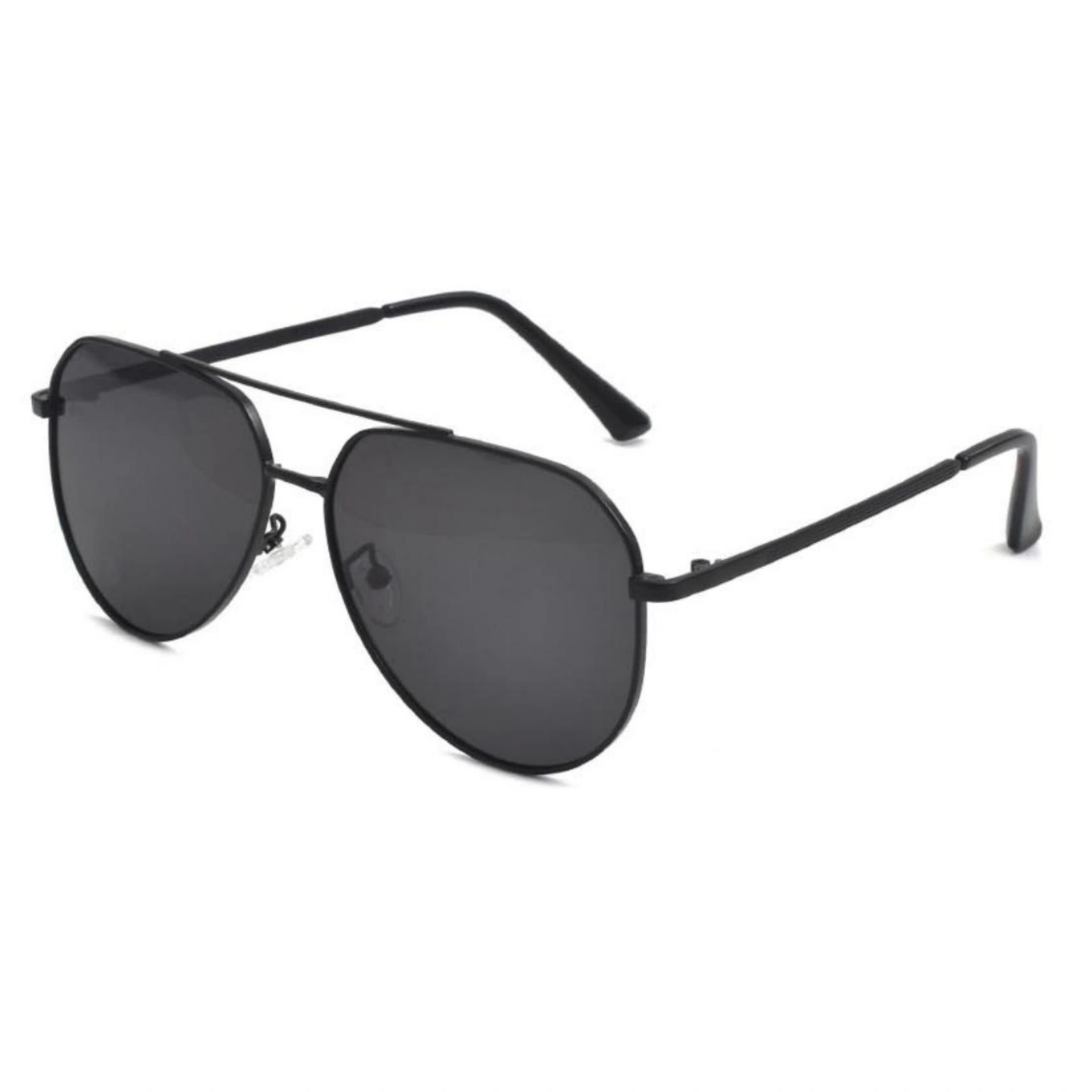 OpteLux OYH1813 Polarized Pilot Sunglasses Front Angle – Matte Black