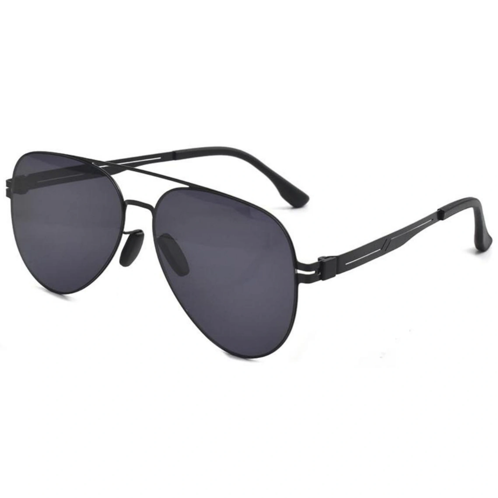 OpteLux OYH6813 Polarized Aviator Sunglasses – Black Frame Front View