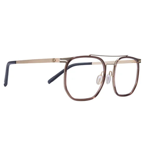 OpteLux OHN2612 Golden Elegant Titanium Glasses Frames 45-Degree Angle