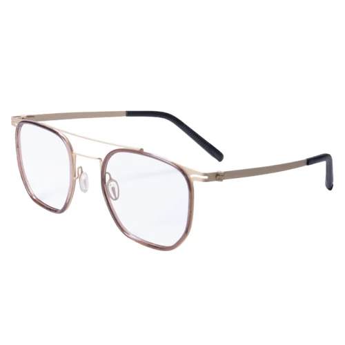 OpteLux OHN2612 Golden Elegant Titanium Glasses Frames Perspective Display