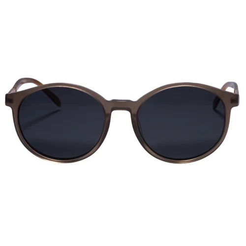 Front view of OpteLux OJO7824 round sunglasses in deep burgundy – Lightweight Semi Rimless Glasses