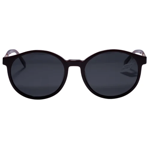 Front display of brown matte OpteLux OJO7824 sunglasses – Lightweight Semi Rimless Glasses