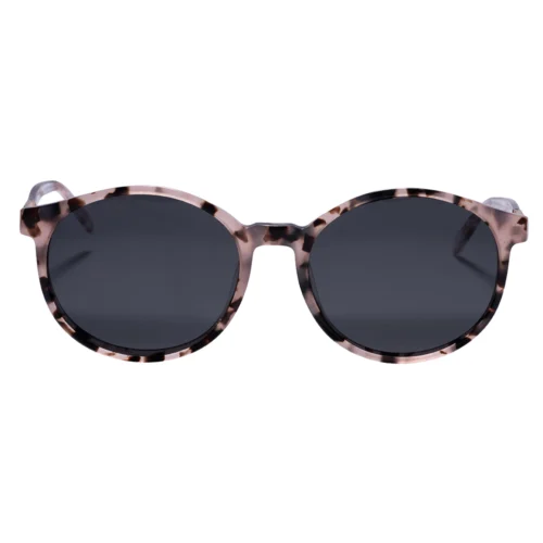 Leopard-pattern OpteLux OJO7824 Executive Round Sunglasses – Lightweight Semi Rimless Glasses
