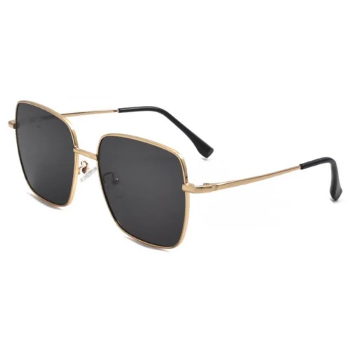 Gold frame square sunglasses with black lenses | OpteLux OYH1819