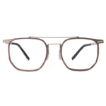 OpteLux OHN2612 Golden Elegant Titanium Glasses Frames Front View