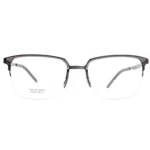 OpteLux OHN270 browline glasses frames – semi-rimless titanium front view