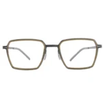 OpteLux OHN2715 vintage glasses front view with geometric square frame