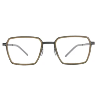 OpteLux OHN2715 vintage glasses front view with geometric square frame