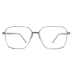 OpteLux OHN274 crown eyeglasses front view with champagne translucent rims and graphite metal bridge