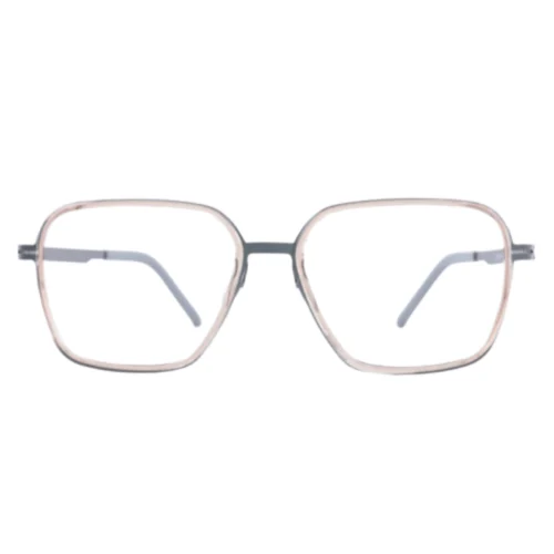 OpteLux OHN274 crown eyeglasses front view with champagne translucent rims and graphite metal bridge