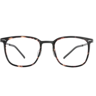 OpteLux OHN276 square frame glasses in black and tortoiseshell, front view