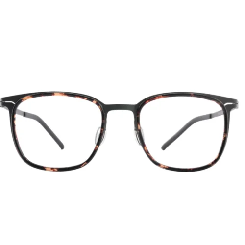 OpteLux OHN276 square frame glasses in black and tortoiseshell, front view