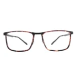 OpteLux OHN311 square glasses front view with tortoiseshell-rim metal frame