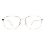 OpteLux OJO627 champagne square frame glasses front view