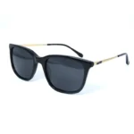 OpteLux OJO7814 Square Sunglasses front angled view with gold metal temples