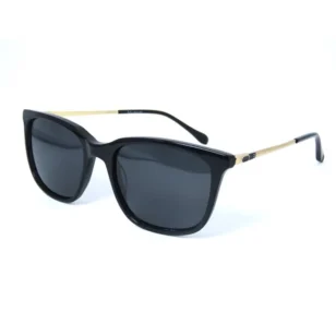 OpteLux OJO7814 Square Sunglasses front angled view with gold metal temples