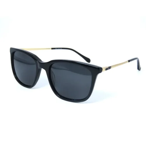 OpteLux OJO7814 Square Sunglasses front angled view with gold metal temples