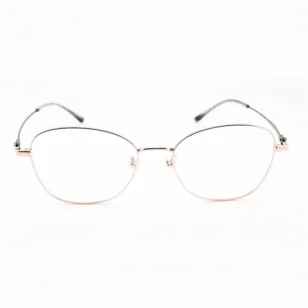 OpteLux OKA8213 titanium round eyeglasses – front view soft round frame