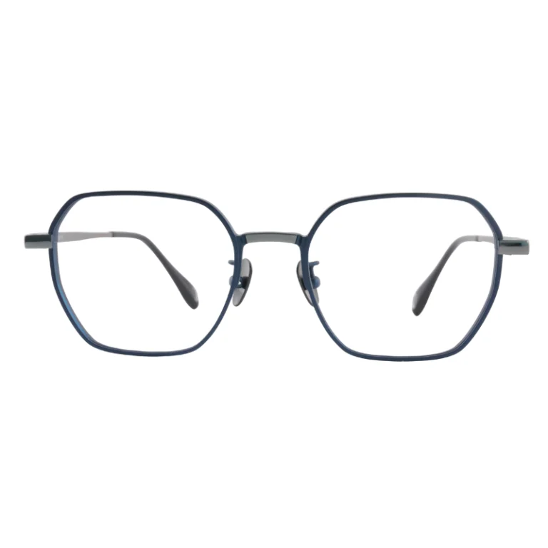 OpteLux ONC109 crown glasses with geometric blue front frame