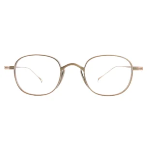 OpteLux ONC119 round eyeglasses in light metallic finish – front view