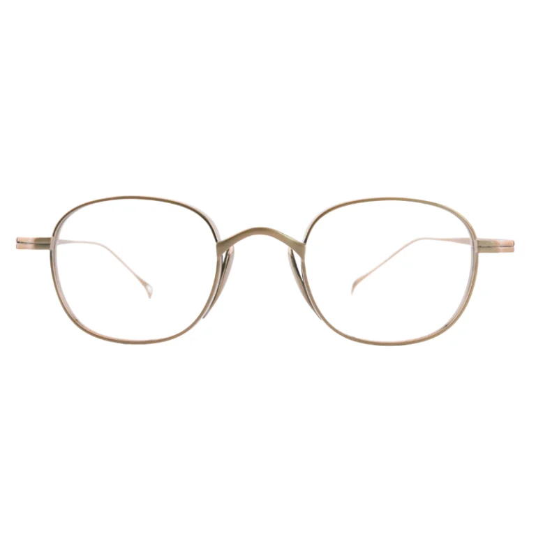 OpteLux ONC119 round eyeglasses in light metallic finish – front view