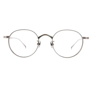 OpteLux ONC129 titanium round eyeglasses front view