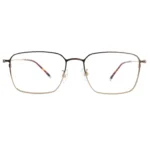 Optelux ONC8973 square glasses front view, two-tone metal frame with tortoiseshell temples
