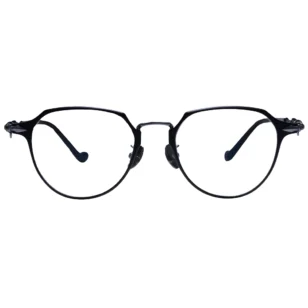 OpteLux OSZCN098 precision round titanium eyeglasses front view