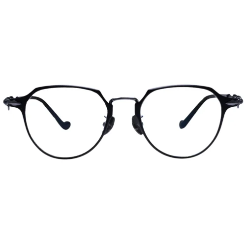OpteLux OSZCN098 precision round titanium eyeglasses front view