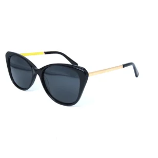 OpteLux OJO7821 polarized cat eye sunglasses – black frame front angle