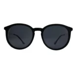 Front view of OpteLux OJO7804 polarized oval sunglasses in black.