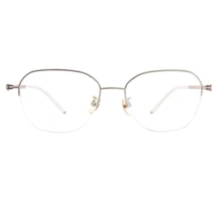 OpteLux OSZ675 luxury round glasses frames front view premium titanium mix