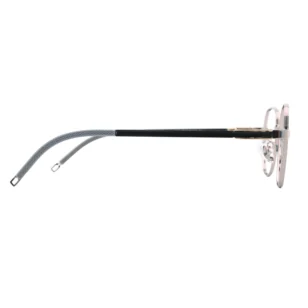 Side profile of OpteLux OJO623 round glasses frames showing slim metal temples.