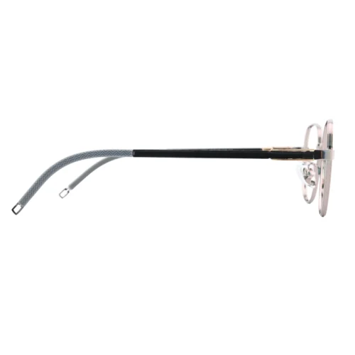 Side profile of OpteLux OJO623 round glasses frames showing slim metal temples.