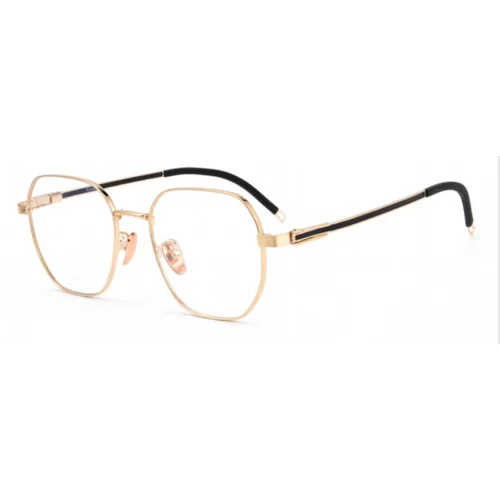 Gold variation of OpteLux OJO615 luxury crown eyeglasses with executive finish.