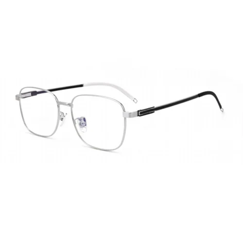 OpteLux OJO627 silver square frame glasses with dark temples