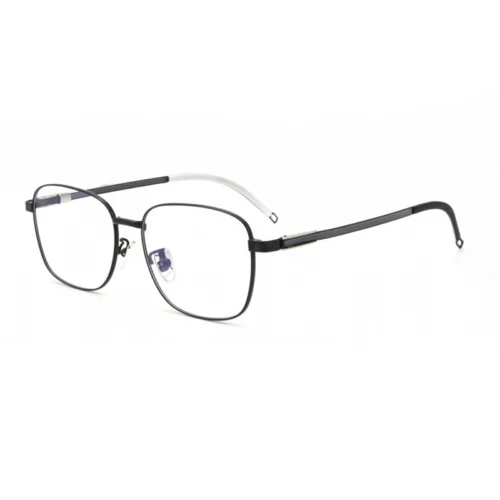 OpteLux OJO627 black square frame glasses with slim double-cut temples