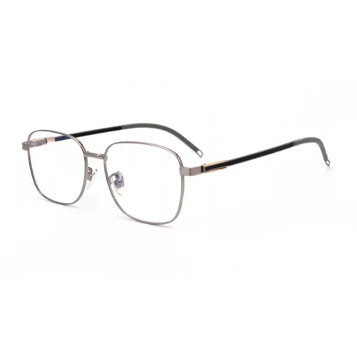 OpteLux OJO627 gunmetal square frame glasses with dark temple tips