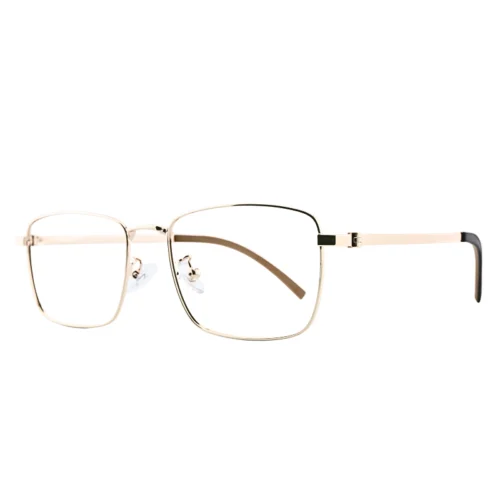 OpteLux OJO603 square glasses three-quarter view – lightweight metal frame