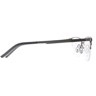 OpteLux OHN270 browline glasses frames – slim titanium temples side view