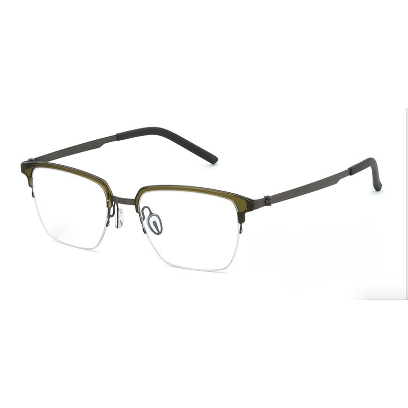 OpteLux OHN270 browline glasses frames – olive-tone browline executive style