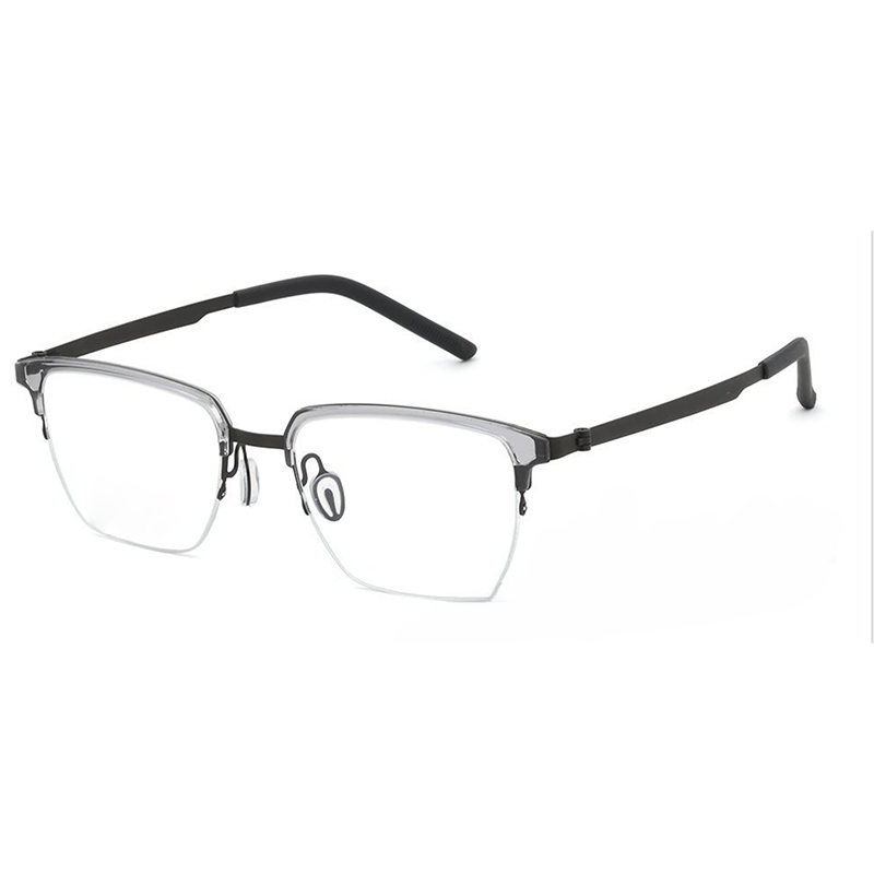 OpteLux OHN270 browline glasses frames – light metallic browline version