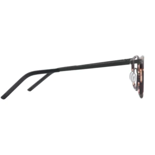 OpteLux OHN276 square frame glasses side view in black with tortoiseshell rim