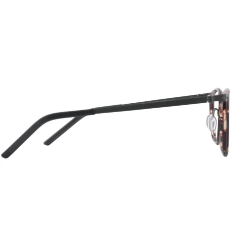 OpteLux OHN276 square frame glasses side view in black with tortoiseshell rim