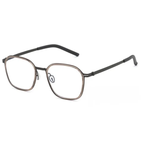 OpteLux OHN279 crown glasses with champagne brown rim and grey temples