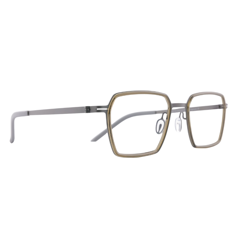 OpteLux OHN2715 vintage glasses three-quarter view with geometric front