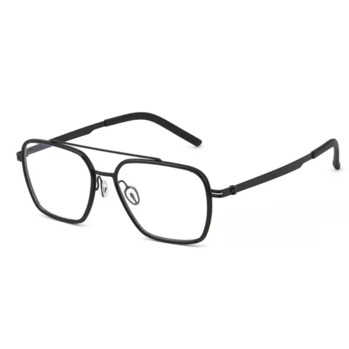 OpteLux OHN2716 black aviator glasses angled view