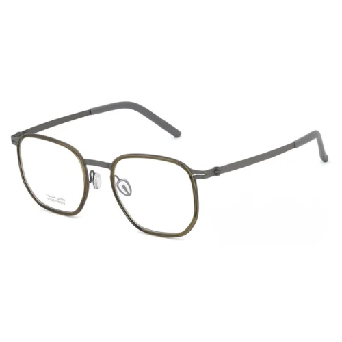 OpteLux OHN2718 crown glasses in olive tone with gunmetal temples